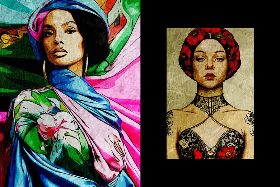 丙烯酸彩色油画照片效果ps特效滤镜样机素材 Color Oil Paint Photo Effect 插件预设 第5张-素材湾丨精选海外优质设计素材资源 丙烯酸彩色油画照片效果ps特效滤镜样机素材 Color Oil Paint Photo Effect 插件预设 sucaiwan.com