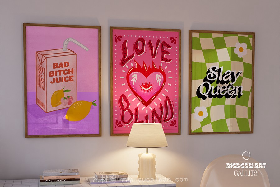 25套现代趣味粉色摩登画廊迷幻复古拼贴艺术PSD海报插画设计套装 Modern Art Gallery 6 , 第3张-素材湾丨精选海外优质设计素材资源 25套现代趣味粉色摩登画廊迷幻复古拼贴艺术PSD海报插画设计套装 Modern Art Gallery 6 , sucaiwan.com