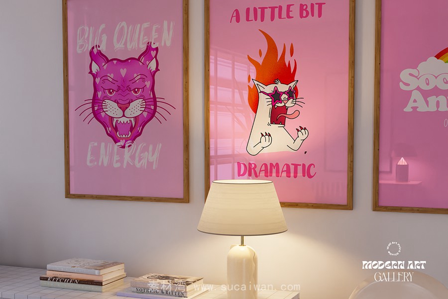 25套现代趣味粉色摩登画廊迷幻复古拼贴艺术PSD海报插画设计套装 Modern Art Gallery 6 , 第4张-素材湾丨精选海外优质设计素材资源 25套现代趣味粉色摩登画廊迷幻复古拼贴艺术PSD海报插画设计套装 Modern Art Gallery 6 , sucaiwan.com