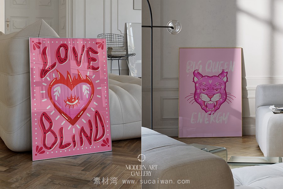 25套现代趣味粉色摩登画廊迷幻复古拼贴艺术PSD海报插画设计套装 Modern Art Gallery 6 , 第7张-素材湾丨精选海外优质设计素材资源 25套现代趣味粉色摩登画廊迷幻复古拼贴艺术PSD海报插画设计套装 Modern Art Gallery 6 , sucaiwan.com