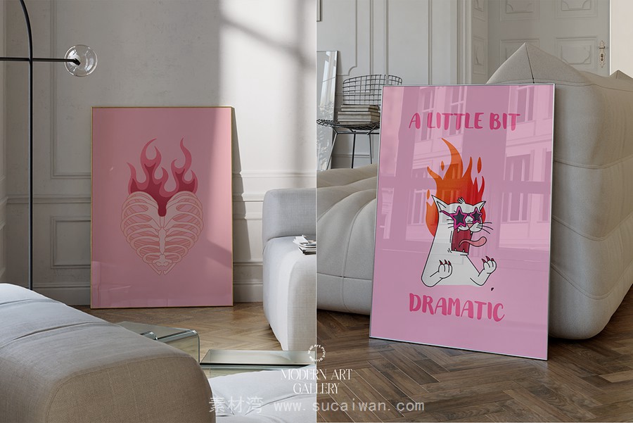 25套现代趣味粉色摩登画廊迷幻复古拼贴艺术PSD海报插画设计套装 Modern Art Gallery 6 , 第10张-素材湾丨精选海外优质设计素材资源 25套现代趣味粉色摩登画廊迷幻复古拼贴艺术PSD海报插画设计套装 Modern Art Gallery 6 , sucaiwan.com