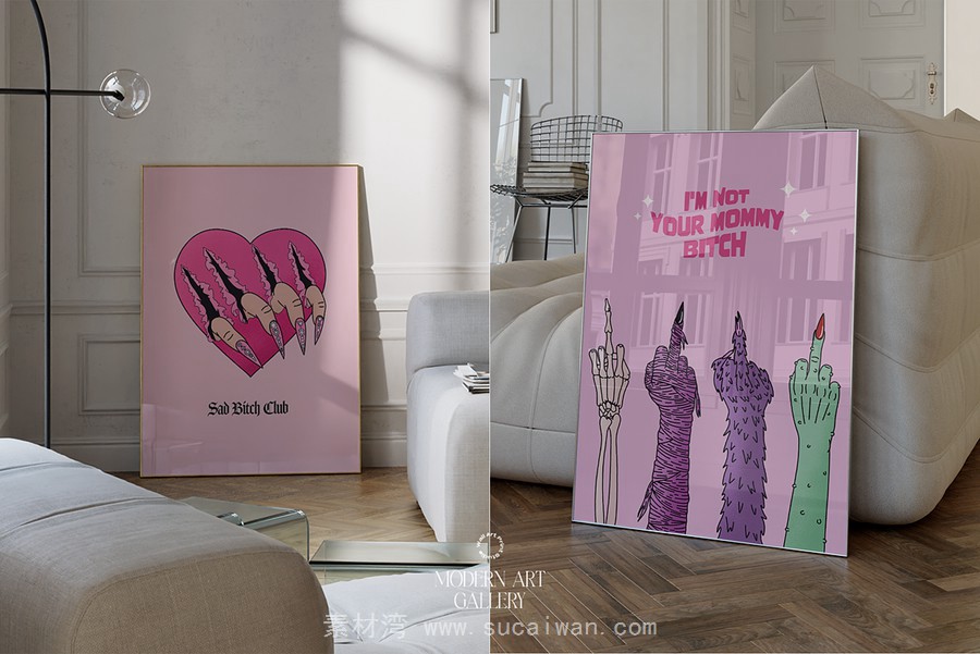 25套现代趣味粉色摩登画廊迷幻复古拼贴艺术PSD海报插画设计套装 Modern Art Gallery 6 , 第12张-素材湾丨精选海外优质设计素材资源 25套现代趣味粉色摩登画廊迷幻复古拼贴艺术PSD海报插画设计套装 Modern Art Gallery 6 , sucaiwan.com