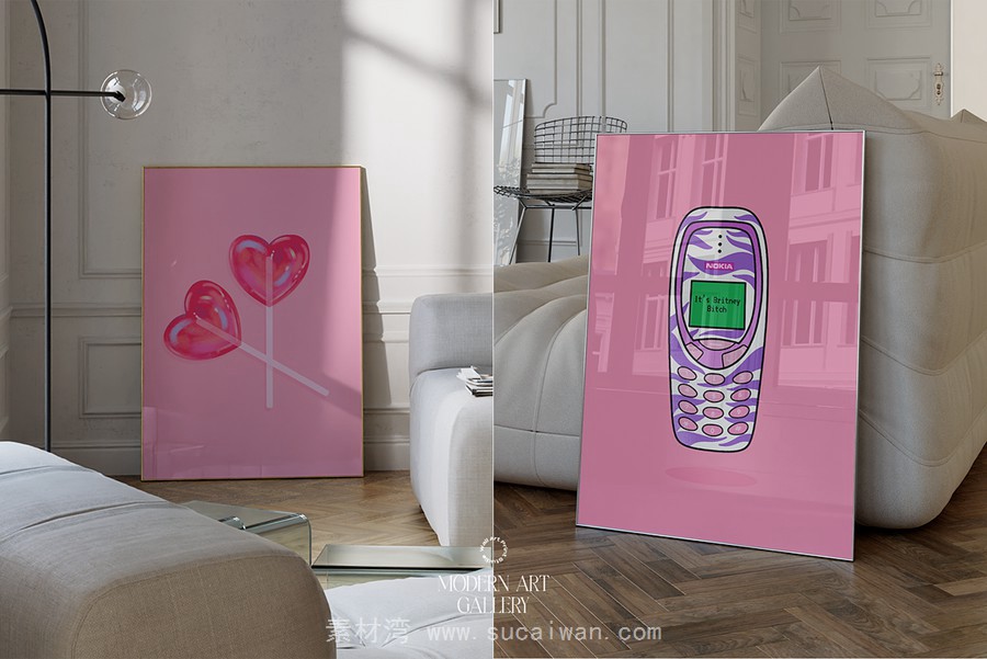 25套现代趣味粉色摩登画廊迷幻复古拼贴艺术PSD海报插画设计套装 Modern Art Gallery 6 , 第14张-素材湾丨精选海外优质设计素材资源 25套现代趣味粉色摩登画廊迷幻复古拼贴艺术PSD海报插画设计套装 Modern Art Gallery 6 , sucaiwan.com