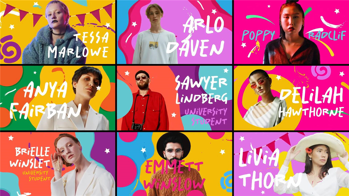 AE模板：创意现代人物冻结帧流体mg动画转场动画 , sucaiwan.com