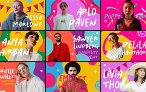 AE模板:创意现代人物冻结帧流体mg动画转场动画