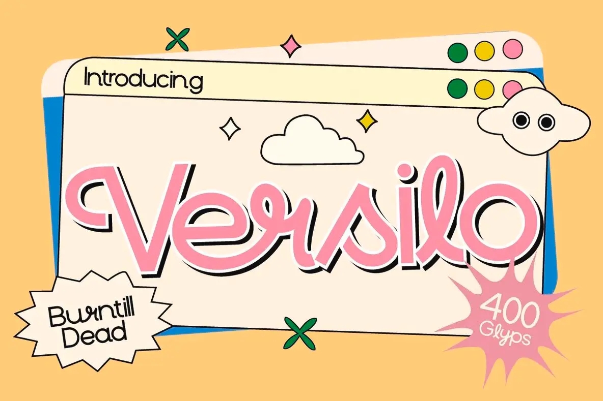 现代简约杂志海报徽标设计无衬线英文字体安装包 Versilo 设计素材 sucaiwan.com