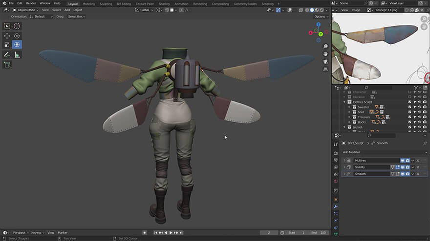 Blender风格化动漫3D女性角色几何节点建模贴图视频教程 中英文字幕CGBoost – Master 3D Characters in Blender P1 C1-10 , 第2张-素材湾丨精选海外优质设计素材资源 Blender风格化动漫3D女性角色几何节点建模贴图视频教程 中英文字幕CGBoost – Master 3D Characters in Blender P1 C1-10 , sucaiwan.com