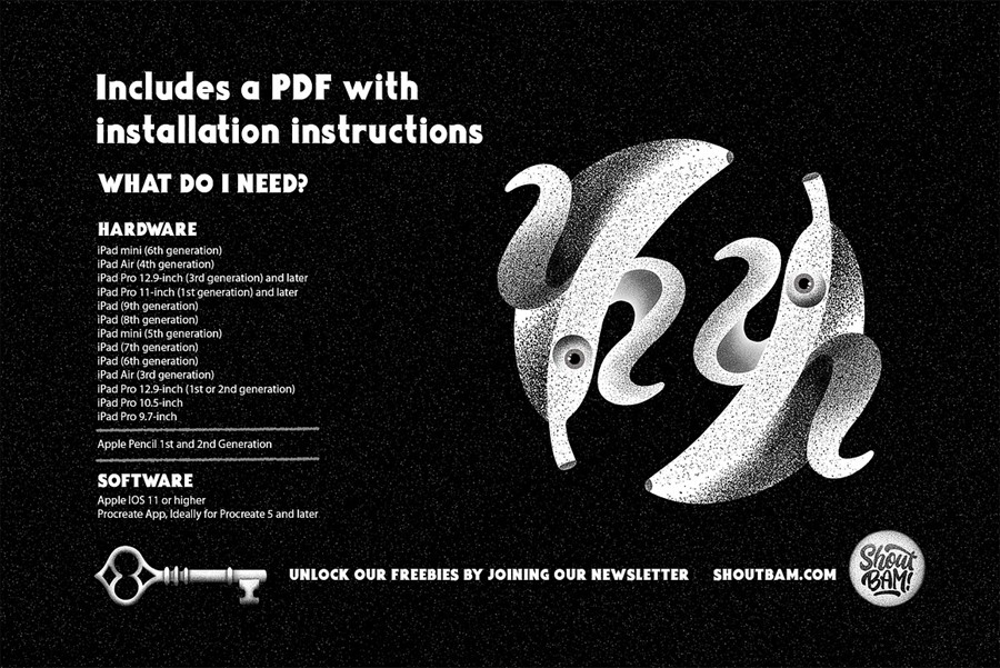 20款复古颗粒燥点3D绘画效果Procreate着色器笔刷画笔素材The Grainers Brush Set 笔刷资源 第15张-素材湾丨精选海外优质设计素材资源 20款复古颗粒燥点3D绘画效果Procreate着色器笔刷画笔素材The Grainers Brush Set 笔刷资源 sucaiwan.com