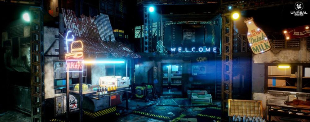 未来科幻赛博朋克城市建筑市场工厂3D模型资产UE格式Cyberpunk Rooftop Market Environment 样机素材 第12张-素材湾丨精选海外优质设计素材资源 未来科幻赛博朋克城市建筑市场工厂3D模型资产UE格式Cyberpunk Rooftop Market Environment 样机素材 sucaiwan.com