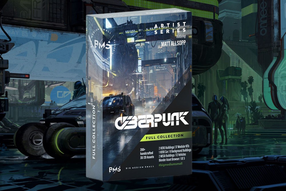 BMS未来科幻赛博朋克城市建筑汽车街道3D模型资产Blender/FBX/C4D/UE Big Medium Small – Cyberpunk , 第1张-素材湾丨精选海外优质设计素材资源 BMS未来科幻赛博朋克城市建筑汽车街道3D模型资产Blender/FBX/C4D/UE Big Medium Small – Cyberpunk , sucaiwan.com