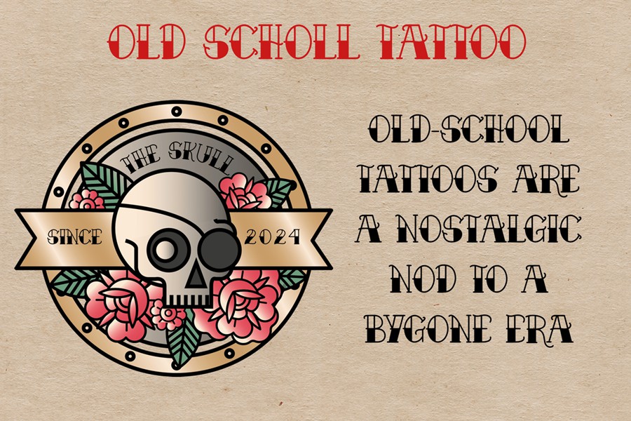 复古卡通海报包装服装徽标设计装饰英文字体安装包 Brothers Olders Vintage Tattoo Display Font 设计素材 sucaiwan.com
