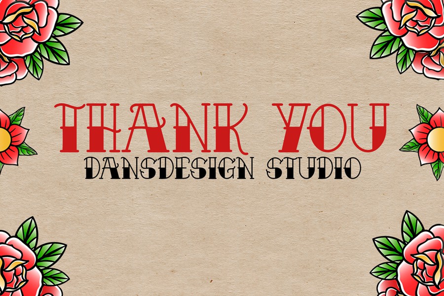 复古卡通海报包装服装徽标设计装饰英文字体安装包 Brothers Olders Vintage Tattoo Display Font 设计素材 sucaiwan.com