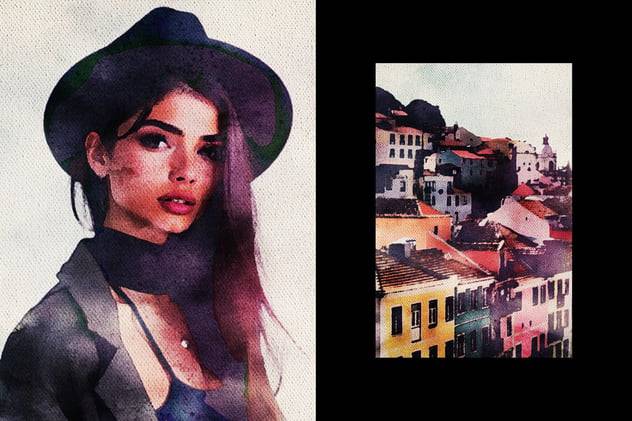 水彩画照片效果ps特效滤镜样机 Watercolor Painted Photo Effect , 第2张-素材湾丨精选海外优质设计素材资源 水彩画照片效果ps特效滤镜样机 Watercolor Painted Photo Effect , sucaiwan.com