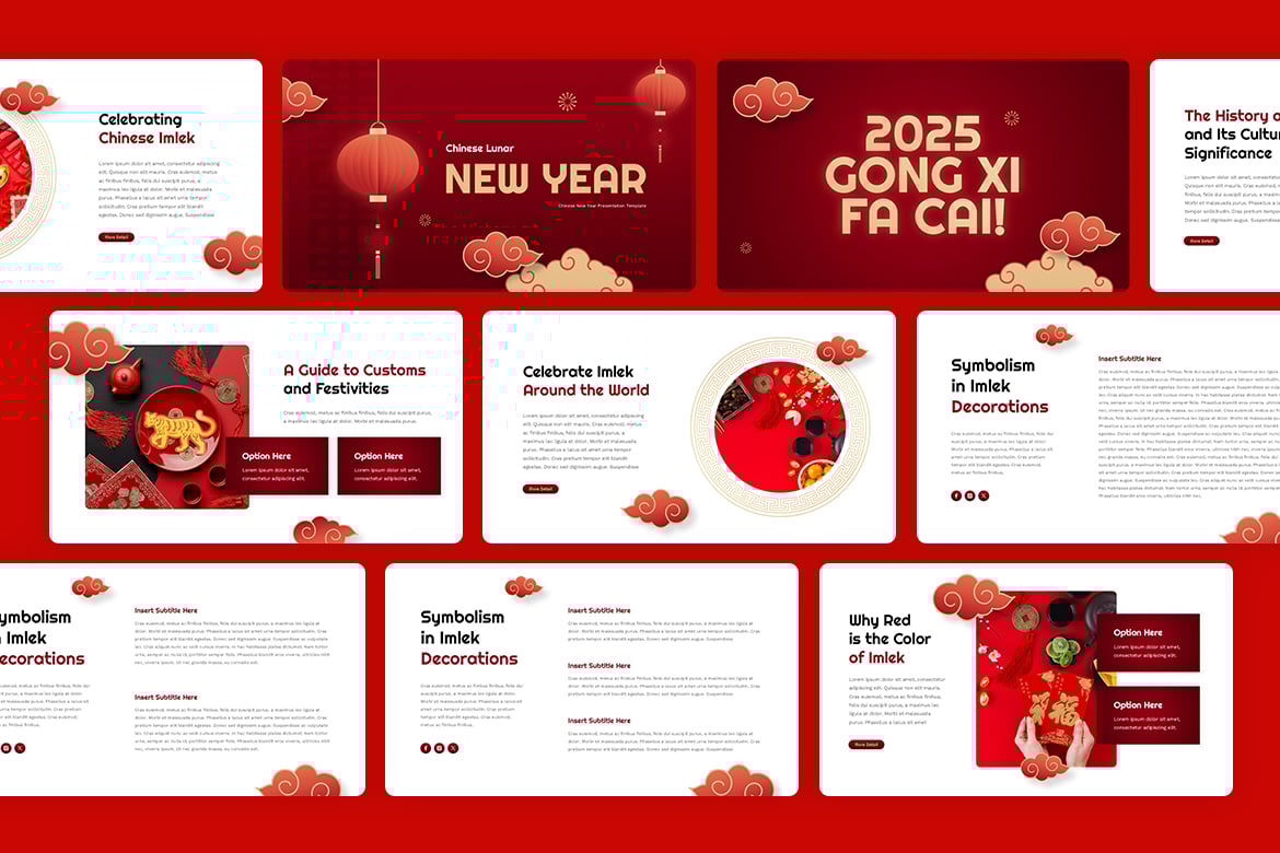20页2025年中国农历新年春节报表简报提案演示文稿Keynote模板Imlek Chinese New Year Keynote 幻灯图表 sucaiwan.com