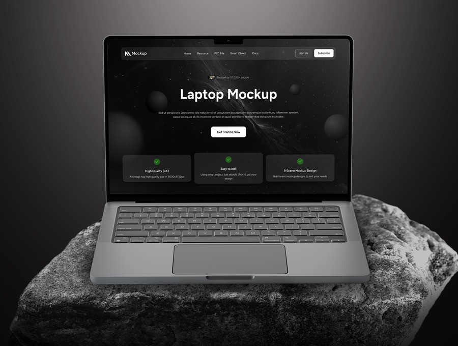 9款高级岩石背景网站UI界面设计苹果MacBook笔记本电脑展示PS贴图样机模板Laptop Mockup Screen Collection 样机素材 第2张-素材湾丨精选海外优质设计素材资源 9款高级岩石背景网站UI界面设计苹果MacBook笔记本电脑展示PS贴图样机模板Laptop Mockup Screen Collection 样机素材 sucaiwan.com