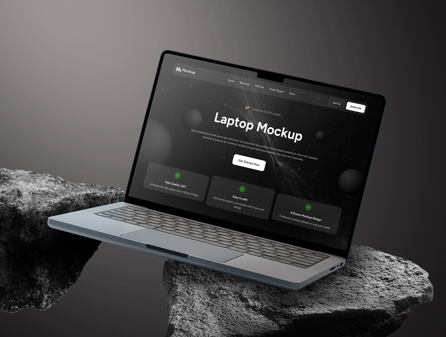 9款高级岩石背景网站UI界面设计苹果MacBook笔记本电脑展示PS贴图样机模板Laptop Mockup Screen Collection 样机素材 第3张-素材湾丨精选海外优质设计素材资源 9款高级岩石背景网站UI界面设计苹果MacBook笔记本电脑展示PS贴图样机模板Laptop Mockup Screen Collection 样机素材 sucaiwan.com