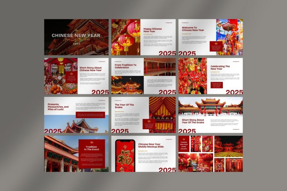 18页2025中国农历新年春节主题年终报表简报演示文稿设计Keynote模板素材Chinese New Year Keynote 幻灯图表 第2张-素材湾丨精选海外优质设计素材资源 18页2025中国农历新年春节主题年终报表简报演示文稿设计Keynote模板素材Chinese New Year Keynote 幻灯图表 sucaiwan.com