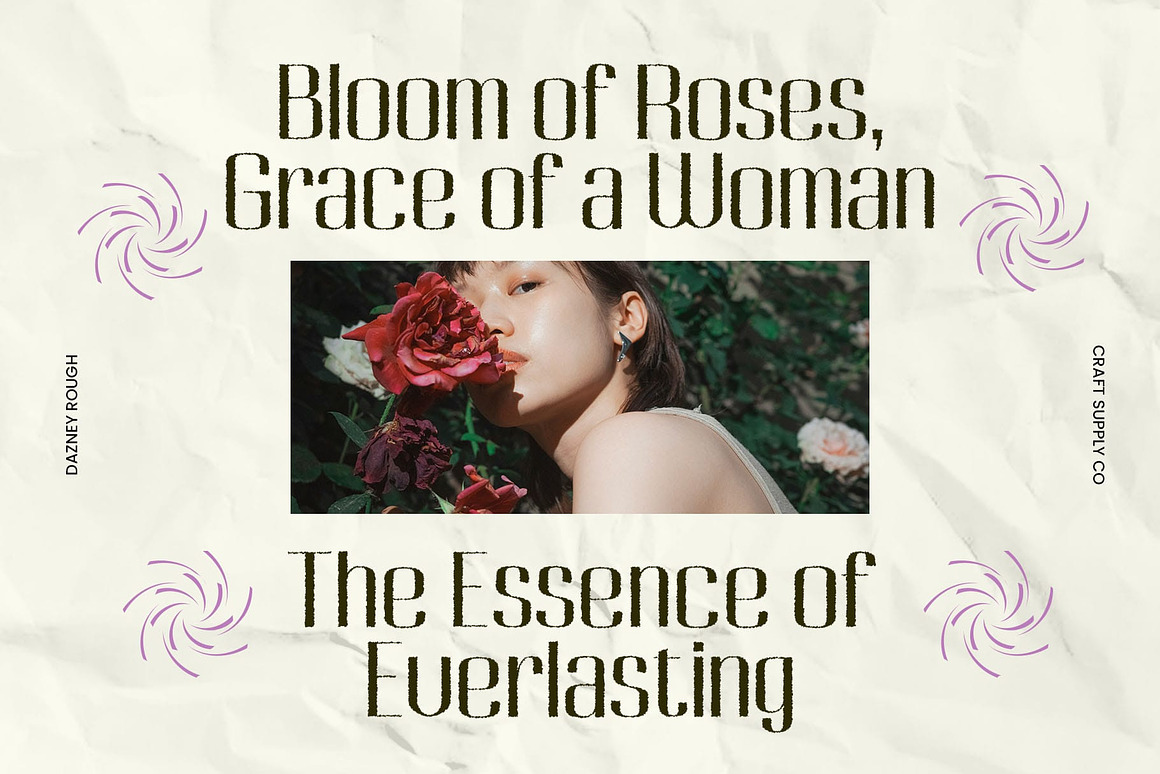 现代时尚品牌海报徽标设计无衬线英文字体安装包 Dazney Rough 设计素材 第2张-素材湾丨精选海外优质设计素材资源 现代时尚品牌海报徽标设计无衬线英文字体安装包 Dazney Rough 设计素材 sucaiwan.com