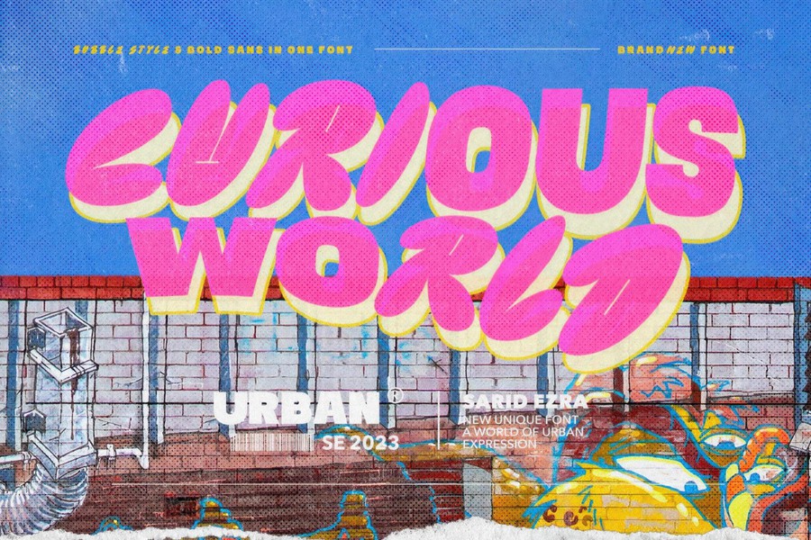 时尚趣味气泡字体无衬线粗体标题装饰字体 Curious World — Fancy Bold Font 设计素材 第1张-素材湾丨精选海外优质设计素材资源 时尚趣味气泡字体无衬线粗体标题装饰字体 Curious World — Fancy Bold Font 设计素材 sucaiwan.com