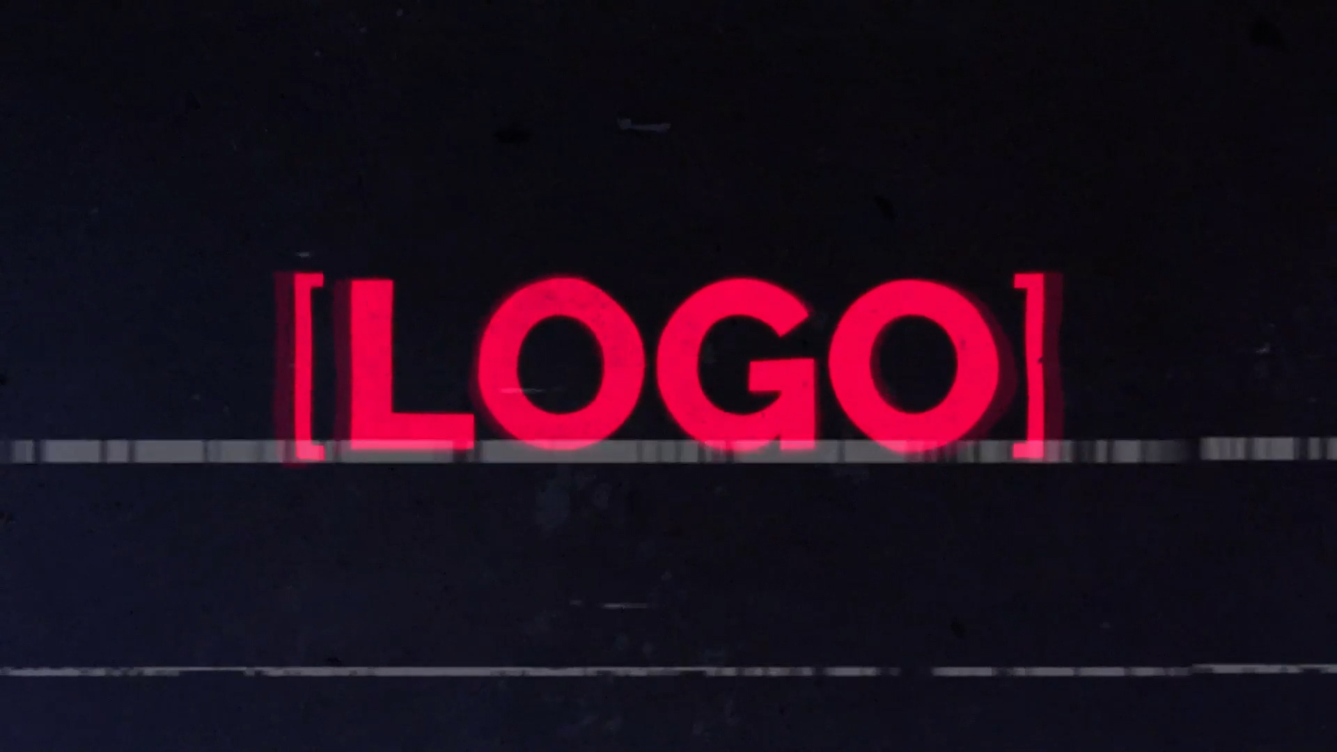 PR模板：复古时髦故障效果恐怖氛围片头片尾LOGO Horror Logo 影视音频 sucaiwan.com