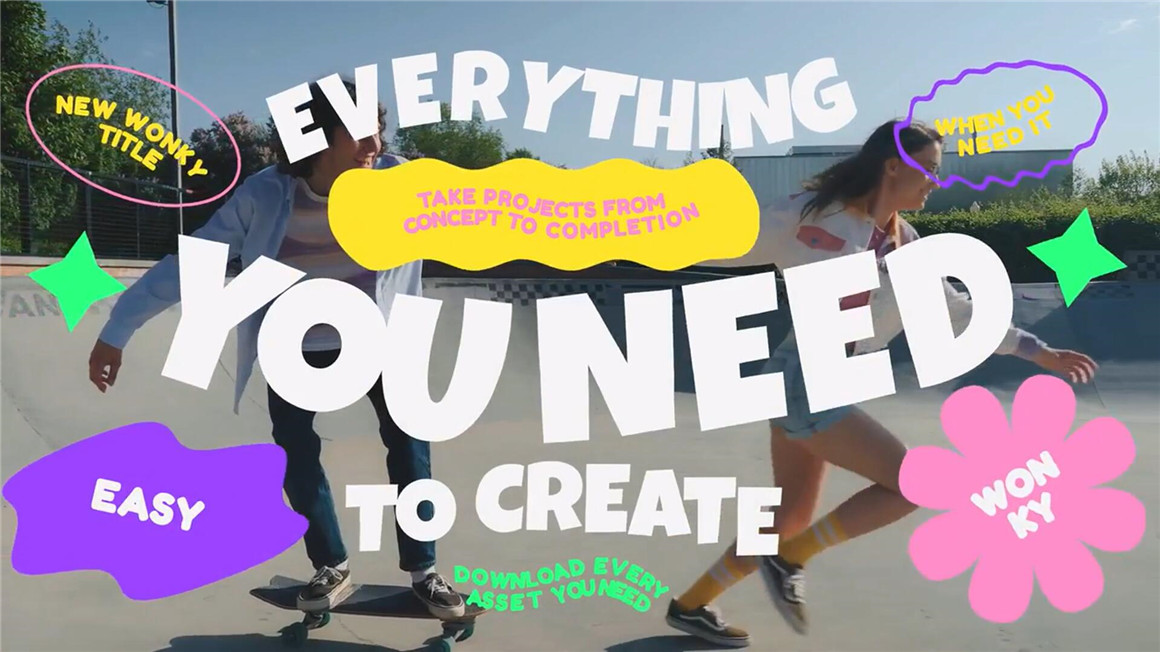 FCPX插件：7个独特趣味手绘卡通设计感文字标题动画 , sucaiwan.com