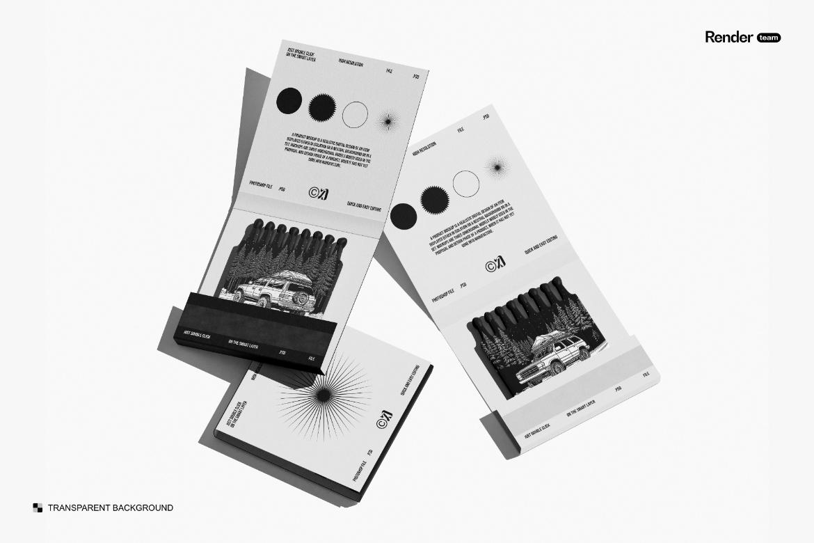 5款逼真文创礼品户外露营火柴盒产品包装纸盒设计展示效果图psd样机Matches Mockup Set 样机素材 第4张-素材湾丨精选海外优质设计素材资源 5款逼真文创礼品户外露营火柴盒产品包装纸盒设计展示效果图psd样机Matches Mockup Set 样机素材 sucaiwan.com