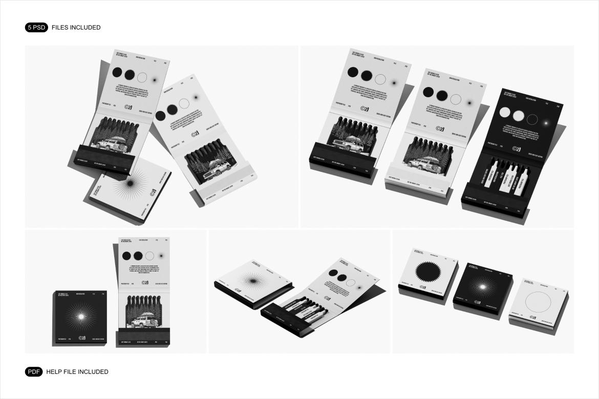 5款逼真文创礼品户外露营火柴盒产品包装纸盒设计展示效果图psd样机Matches Mockup Set 样机素材 第7张-素材湾丨精选海外优质设计素材资源 5款逼真文创礼品户外露营火柴盒产品包装纸盒设计展示效果图psd样机Matches Mockup Set 样机素材 sucaiwan.com
