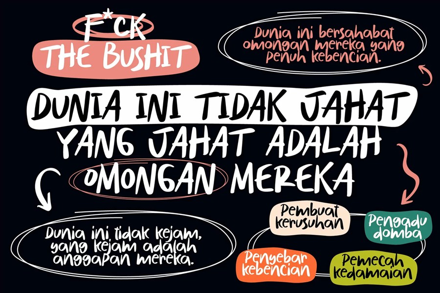 趣味俏皮杂志海报徽标设计手写英文字体安装包 Tulisan Ngawur – Handwritten Font 设计素材 sucaiwan.com