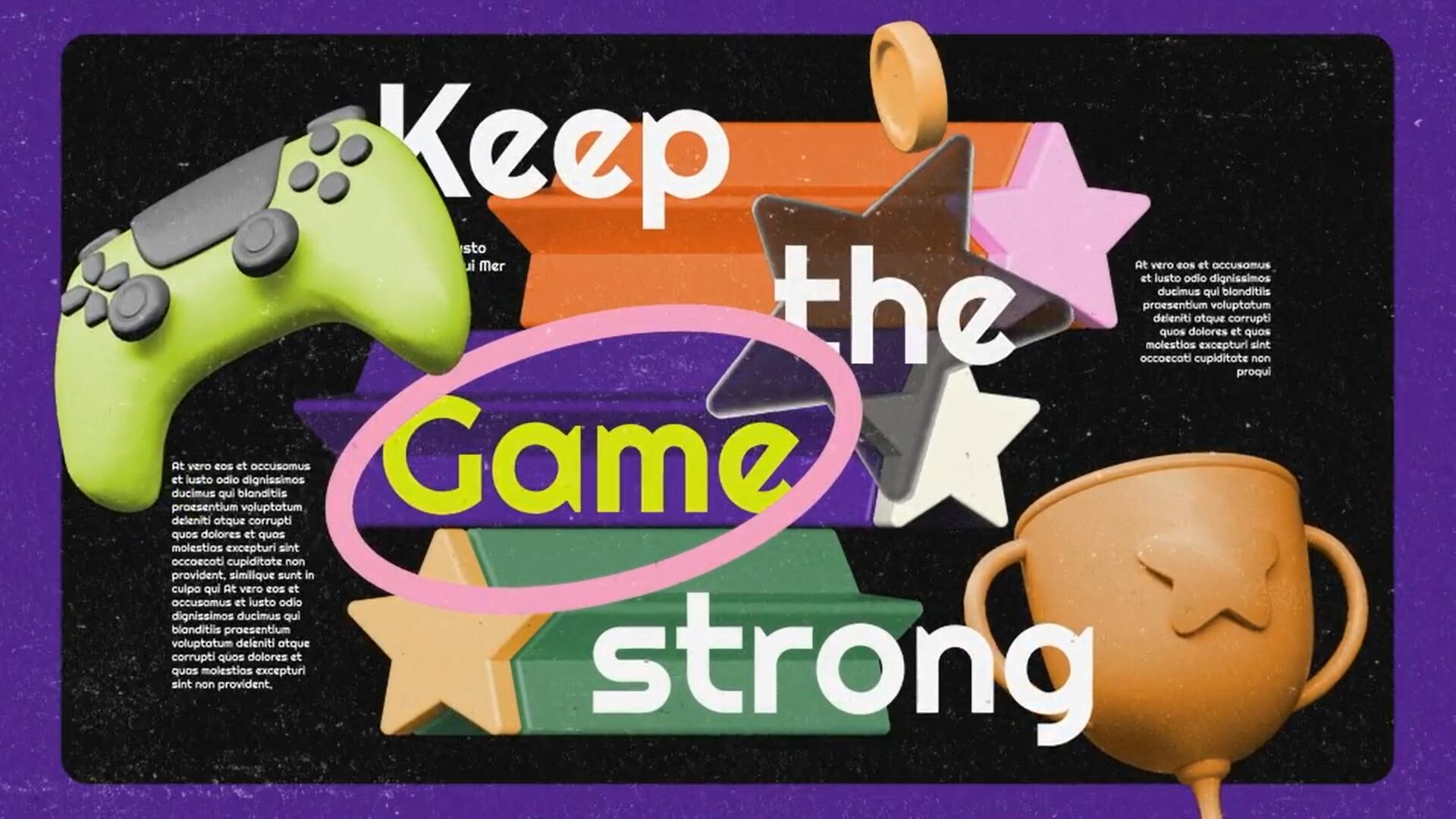 AE模板：创意3D游戏频道开场片头 3D Colorful Gaming Intro , sucaiwan.com