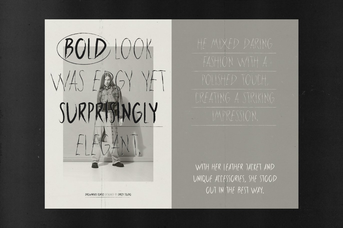 英文字体:大胆锯齿状手绘美学戏剧性风格专辑封面海报杂志字体包 Drownback – Brush Raw Display Font , 第2张-素材湾丨精选海外优质设计素材资源 英文字体:大胆锯齿状手绘美学戏剧性风格专辑封面海报杂志字体包 Drownback – Brush Raw Display Font , sucaiwan.com