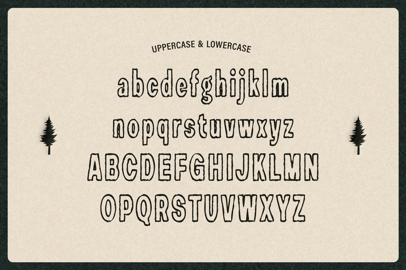 英文字体：复古乡村情绪风格外轮廓品牌封面标志海报设计字体包 Marustic - Vintage Rustic Outline Sans Font , sucaiwan.com