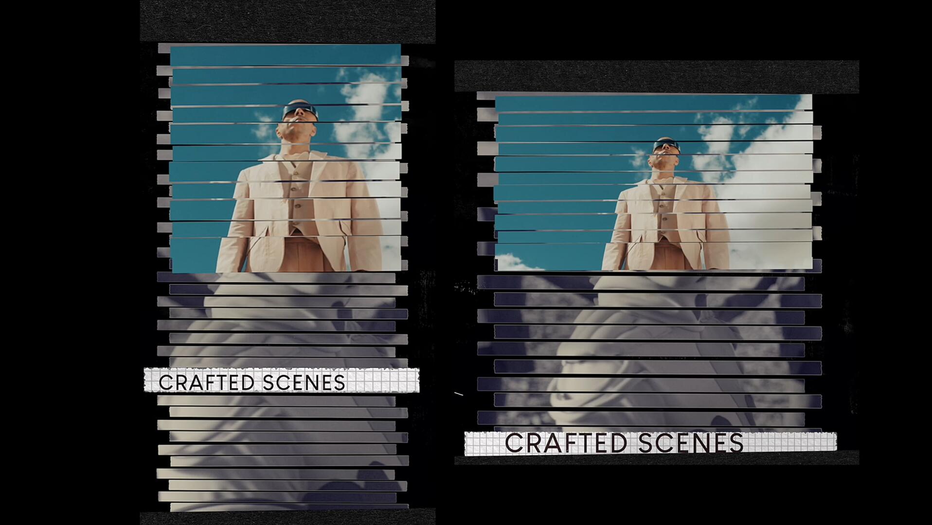 FCPX插件：复古拼贴艺术半色调风格创意纸张碎条横竖屏片头效果 , sucaiwan.com