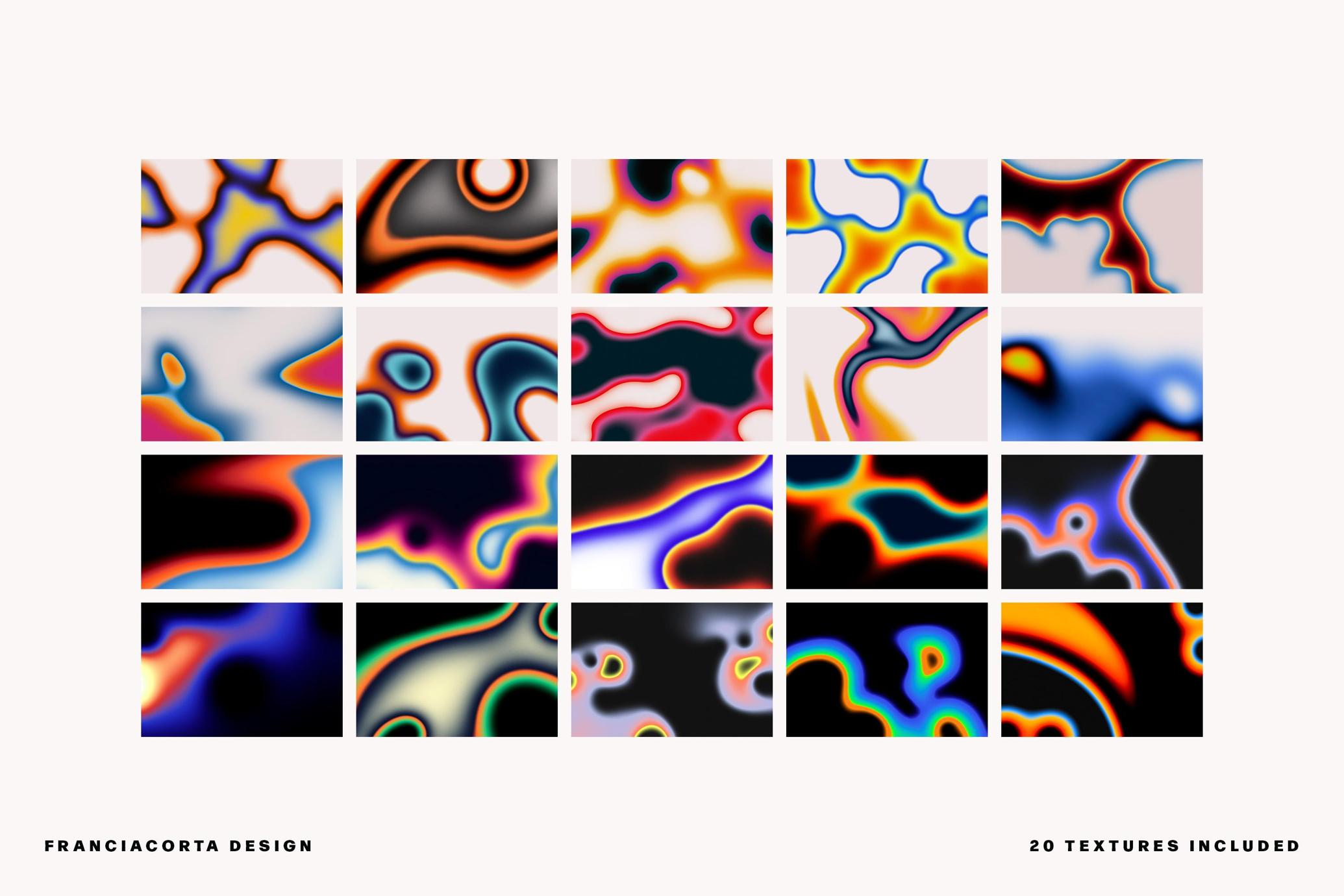 40款未来科幻酸性渐变模拟燥点颗粒抽象艺术有机背景图片设计素材Organic Vibe Textures 图片素材 sucaiwan.com