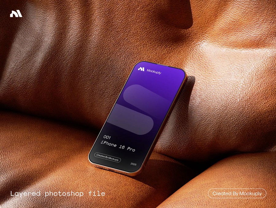 高级真实ui广告界面设计苹果iphone 16 pro手机屏幕展示效果图psd样机模板iPhone 16 Pro 001 Mockup 样机素材 sucaiwan.com