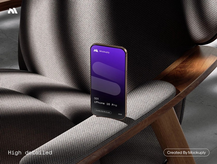 高级真实ui广告界面设计苹果iphone 16 pro手机屏幕展示效果图psd样机模板iPhone 16 Pro 001 Mockup 样机素材 sucaiwan.com