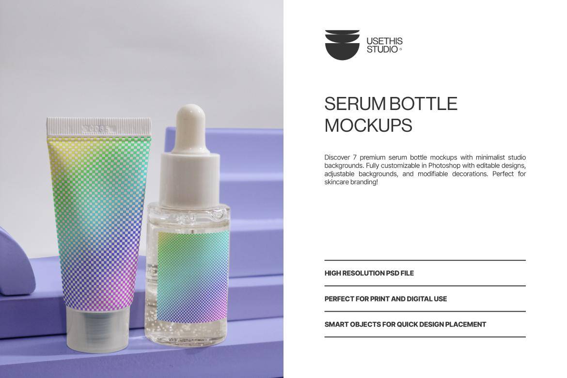 7款高级化妆护肤品滴管瓶包装瓶设计展示效果图PSD样机模板Skincare Serum Bottle Mockup Collection 样机素材 第10张-素材湾丨精选海外优质设计素材资源 7款高级化妆护肤品滴管瓶包装瓶设计展示效果图PSD样机模板Skincare Serum Bottle Mockup Collection 样机素材 sucaiwan.com