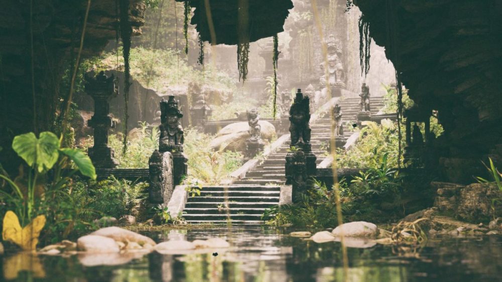 古典巴厘岛石雕建筑寺庙3D模型UE格式素材Lost Temple VOL.1 – Ancient Ruins 样机素材 sucaiwan.com