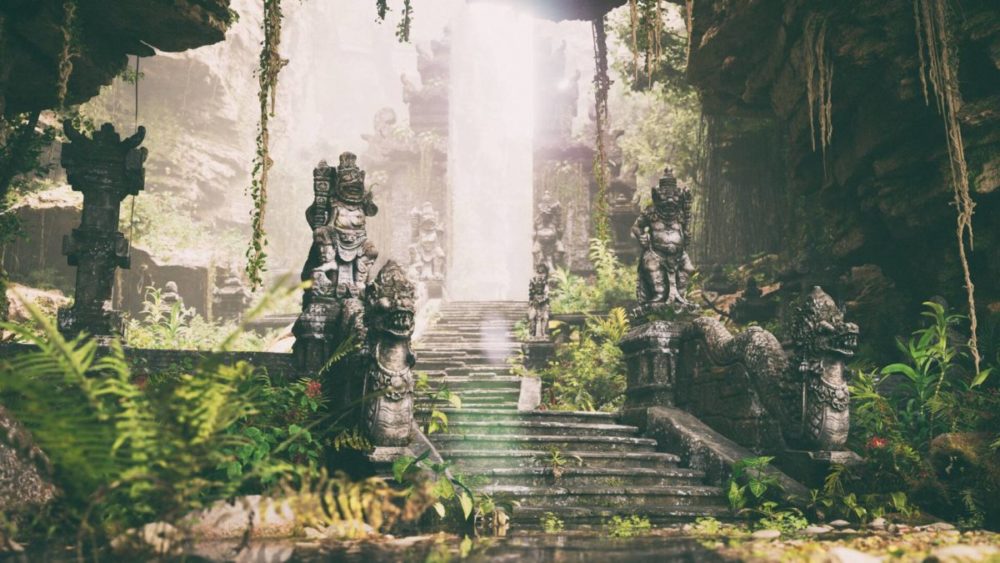 古典巴厘岛石雕建筑寺庙3D模型UE格式素材Lost Temple VOL.1 – Ancient Ruins 样机素材 sucaiwan.com