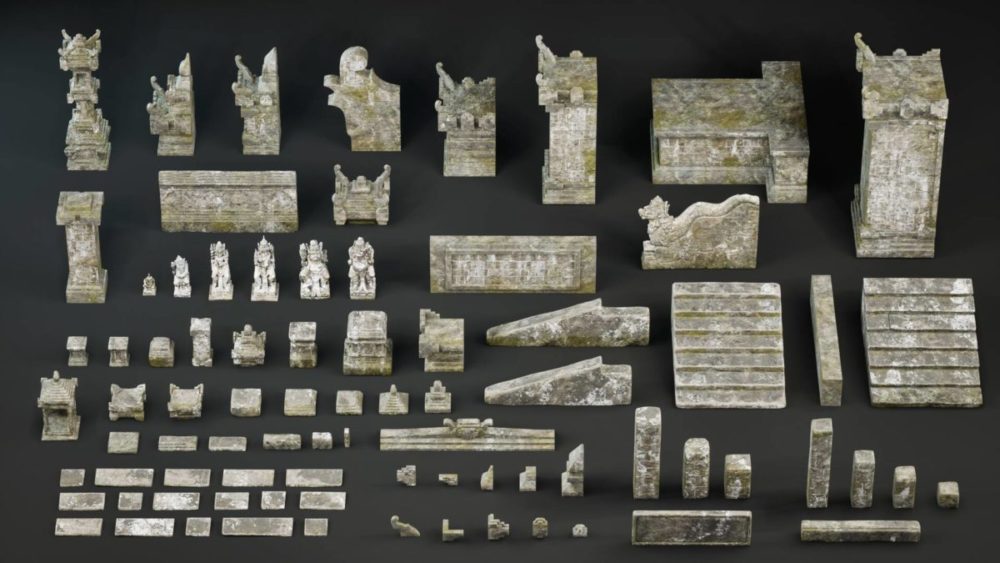 古典巴厘岛石雕建筑寺庙3D模型UE格式素材Lost Temple VOL.1 – Ancient Ruins 样机素材 sucaiwan.com