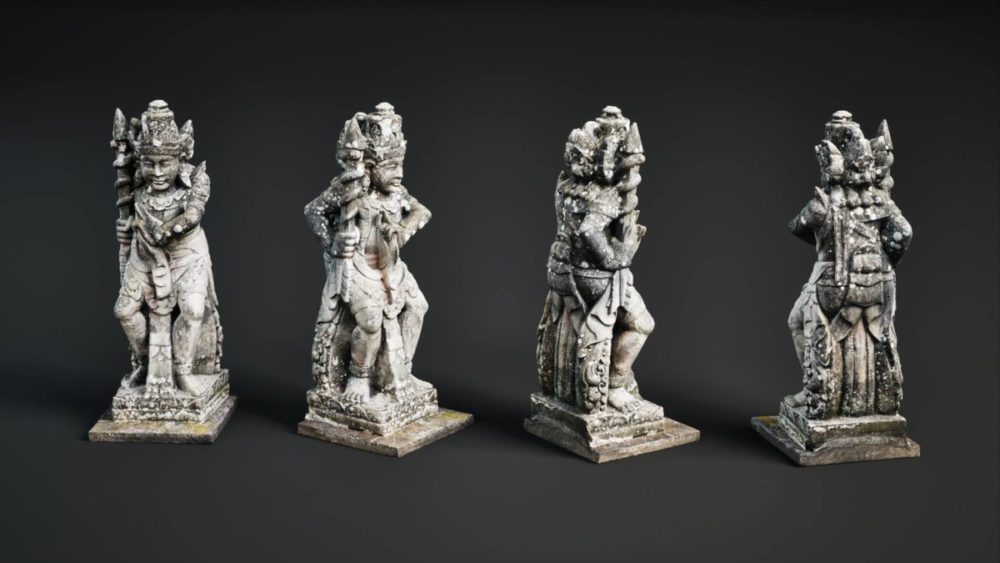 古典巴厘岛石雕建筑寺庙3D模型UE格式素材Lost Temple VOL.1 – Ancient Ruins 样机素材 sucaiwan.com