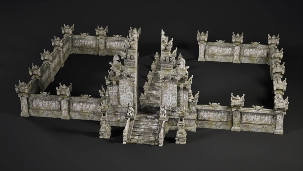 古典巴厘岛石雕建筑寺庙3D模型UE格式素材Lost Temple VOL.1 – Ancient Ruins 样机素材 sucaiwan.com