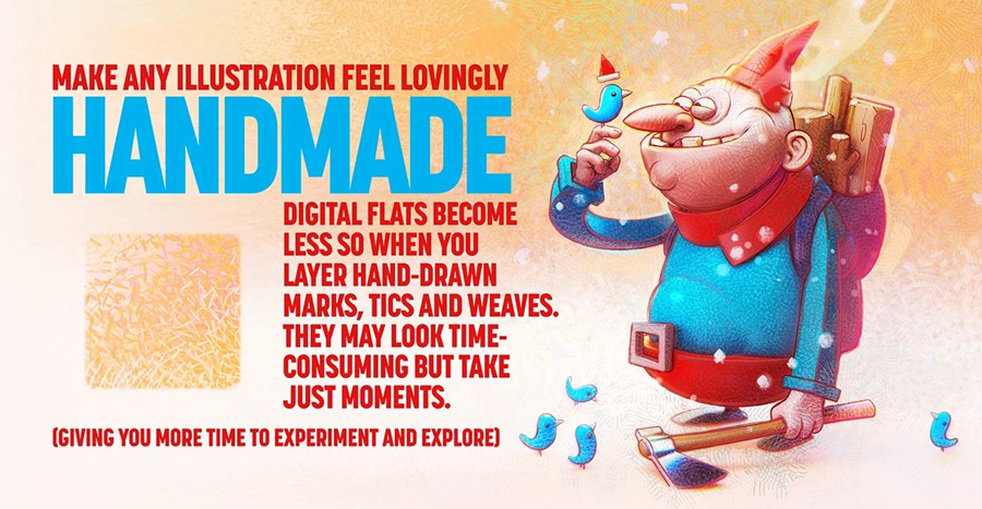 创意树叶树木木纹岩石云朵概念插画绘画效果procreate笔刷画笔素材Concept Megapack for Procreate 笔刷资源 sucaiwan.com