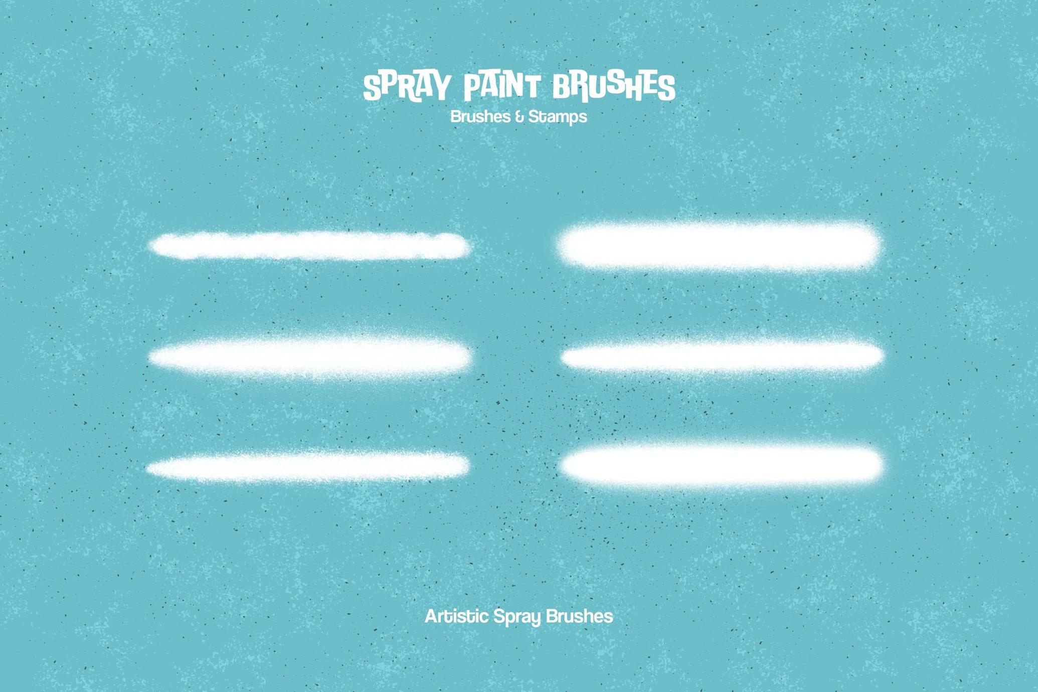 潮流街头涂鸦喷漆狂野艺术绘画效果procreate笔刷画笔设计素材Spray Paint Procreate Brushes 笔刷资源 sucaiwan.com