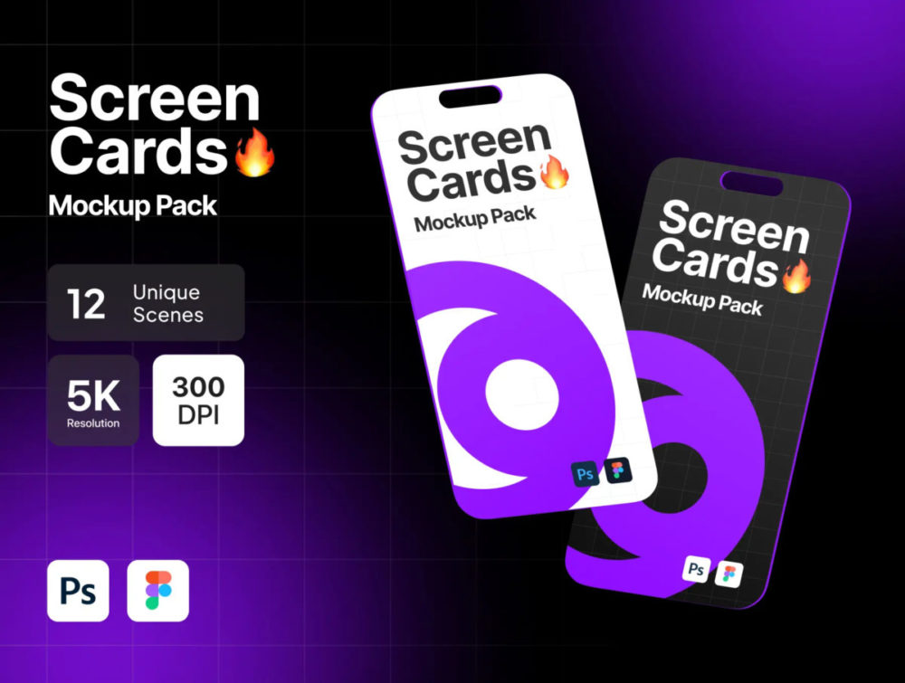 12款多功能卡片式UI广告界面作品集设计苹果iPhone 16手机屏幕演示效果图Ps/Figma贴图样机模板iPhone Screen Cards Mockups 样机素材 第1张-素材湾丨精选海外优质设计素材资源 12款多功能卡片式UI广告界面作品集设计苹果iPhone 16手机屏幕演示效果图Ps/Figma贴图样机模板iPhone Screen Cards Mockups 样机素材 sucaiwan.com