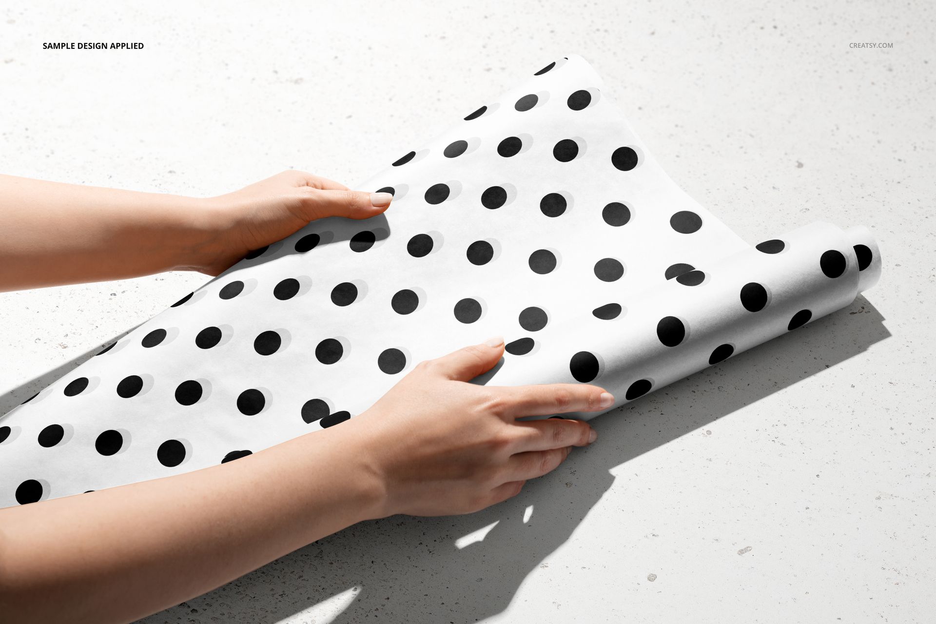 7款时尚鲜花花束包装纸贴纸印花图案设计PS展示效果图样机模板合集Flowers Packaging Mockup Set by Creatsy 样机素材 sucaiwan.com