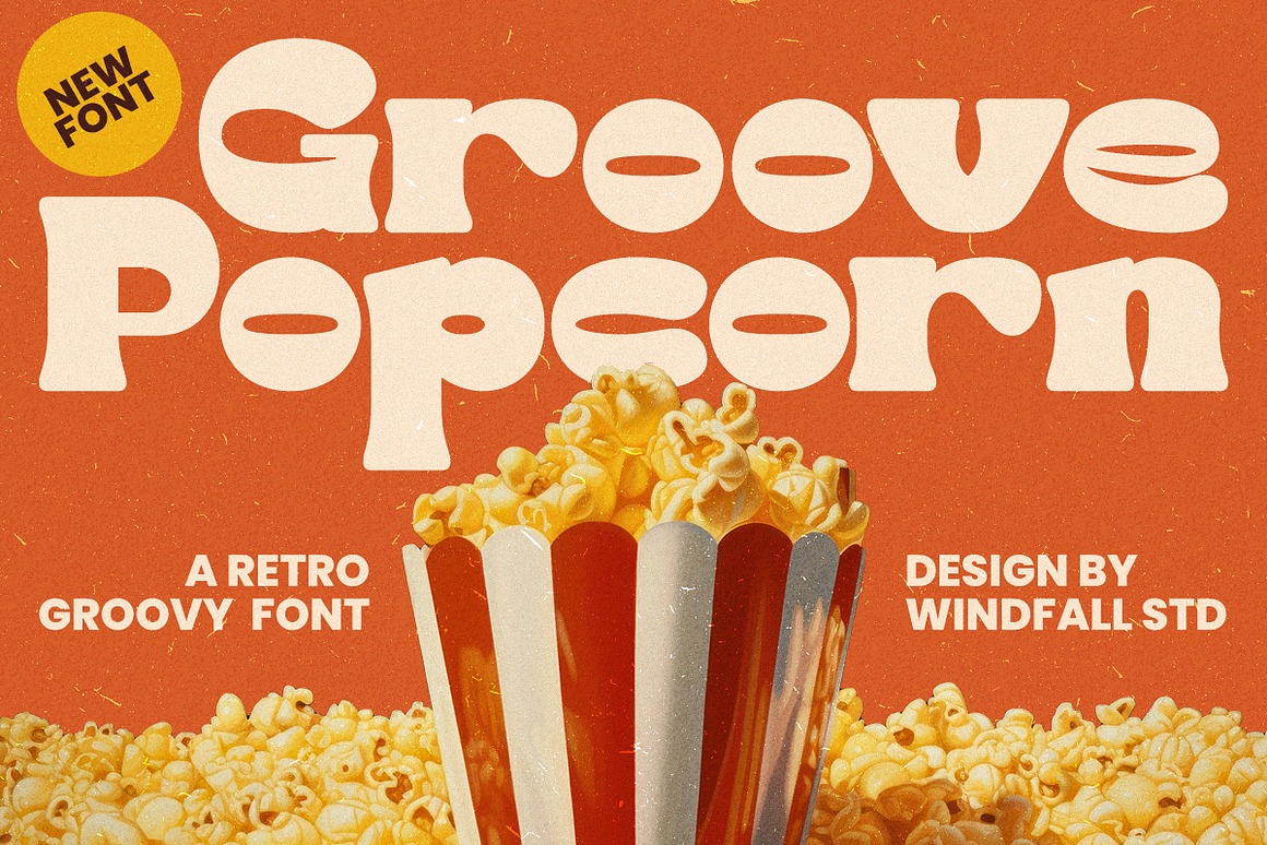 复古老式动感曲线圆润粗体海报品牌标题Logo设计PSAI英文字体安装包Groove Popcorn – Stylish Groovy Retro Font 设计素材 第1张-素材湾丨精选海外优质设计素材资源 复古老式动感曲线圆润粗体海报品牌标题Logo设计PSAI英文字体安装包Groove Popcorn – Stylish Groovy Retro Font 设计素材 sucaiwan.com