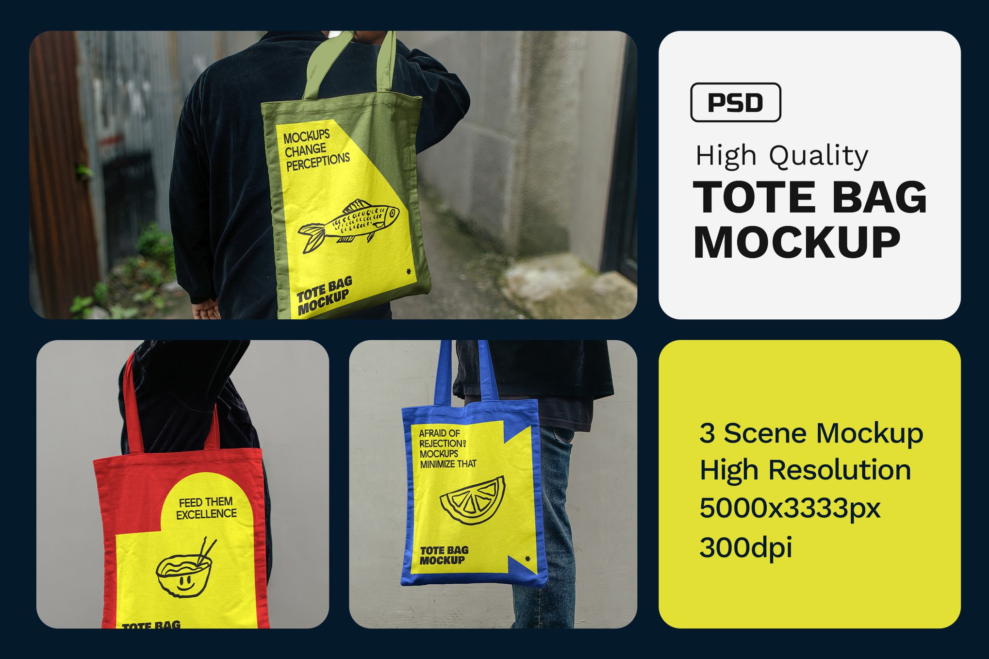 真实拍摄手提帆布袋设计VI贴图PSD样机模板素材Tote Bag Mockup – VOL 6 样机素材 sucaiwan.com