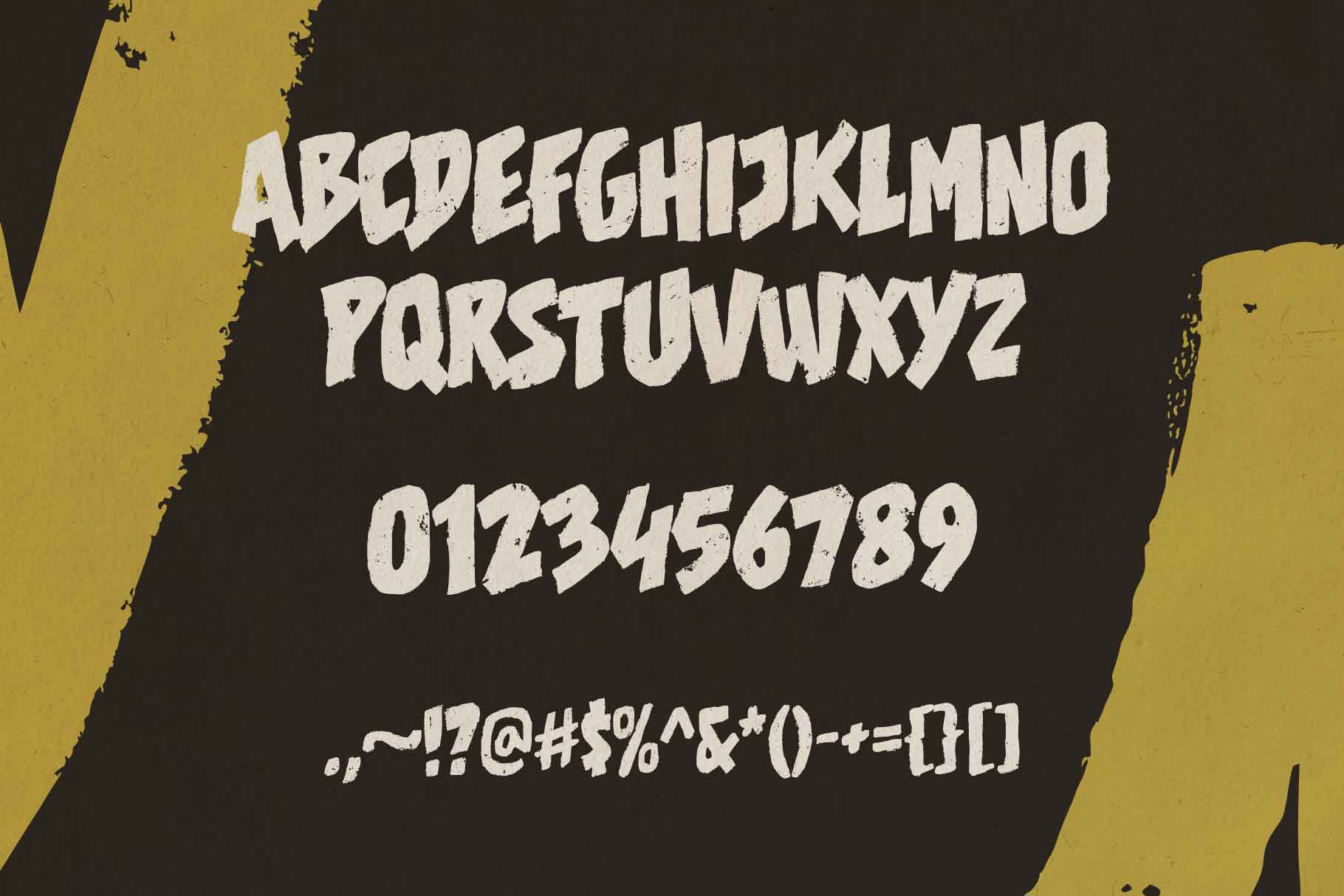 英文字体：复古大胆美学粗糙粗体手绘纹理感装饰封面海报装饰字体 Half Awake , sucaiwan.com