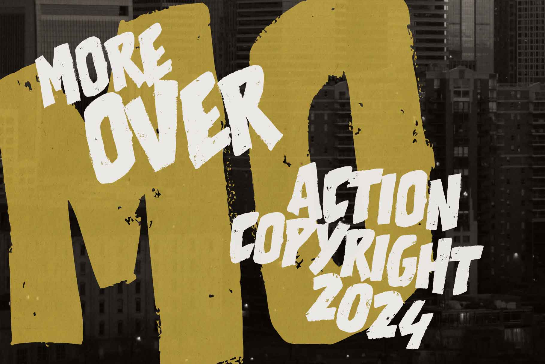 英文字体：复古大胆美学粗糙粗体手绘纹理感装饰封面海报装饰字体 Half Awake , sucaiwan.com