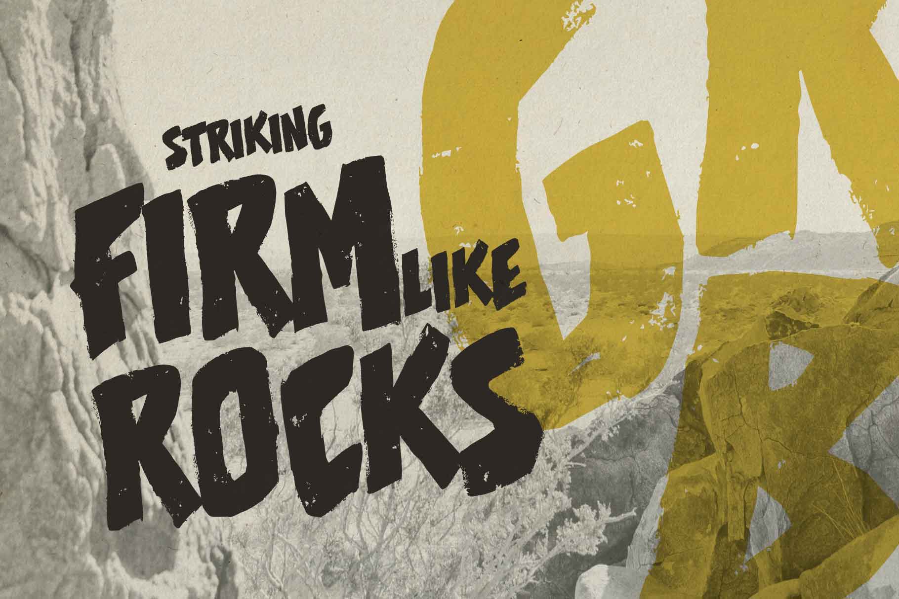 英文字体：复古大胆美学粗糙粗体手绘纹理感装饰封面海报装饰字体 Half Awake , sucaiwan.com